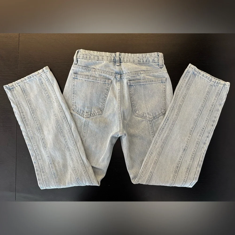 Zara Women's Light Blue Straight Leg Jeans - Picture 3 of 8